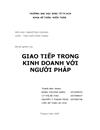 Giao tiếp trong kinh doanh với người PHÁP