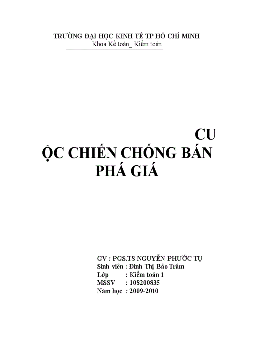 Cuộc chiến chống bán phá giá