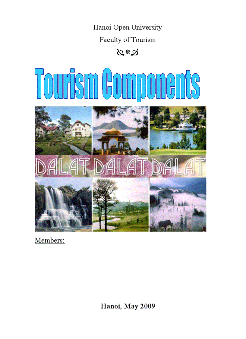 Tourism Components Dalat