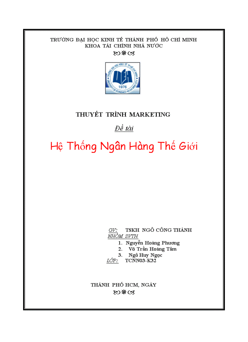 Hệ Thống Ngân Hàng Thế Giới