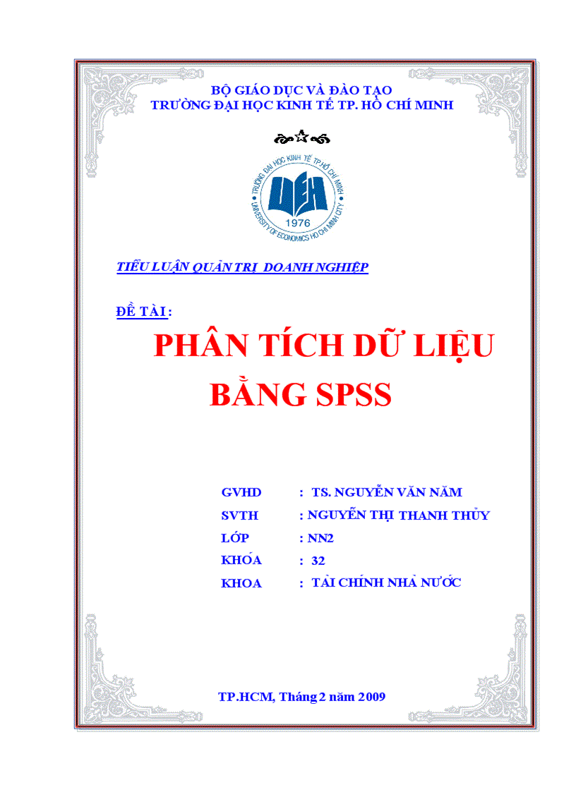 Phân tích dữ liệu bằng spss