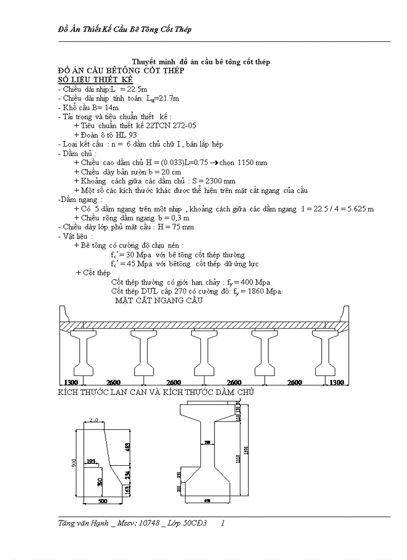 Thiết kế cầu bê tông cốt thép 1