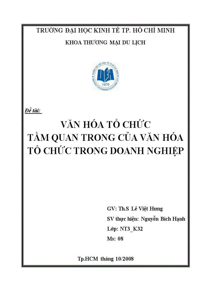 Văn hóa tổ chức tầm quan trong của văn hóa tổ chức trong doanh nghiệp