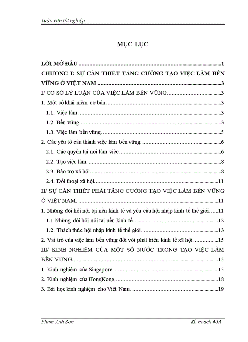 Một số giải pháp nhằm tăng cường tạo việc làm bền vững ở Việt Nam 1