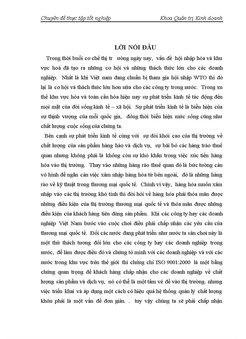 Nâng cao hiệu quả hoạt động đánh giá chứng nhận ISO 9001 2000 của trung tâm chứng nhận phù hợp tiêu chuẩn Quacert 1