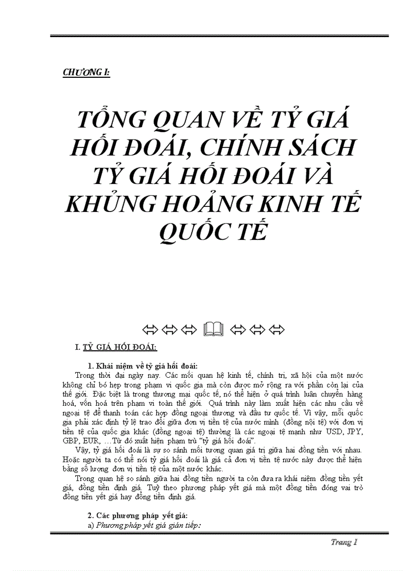 Chính sách điều hành tỷ giá hối đoái ở Việt Nam trong giai đoạn hậu khủng hoảng