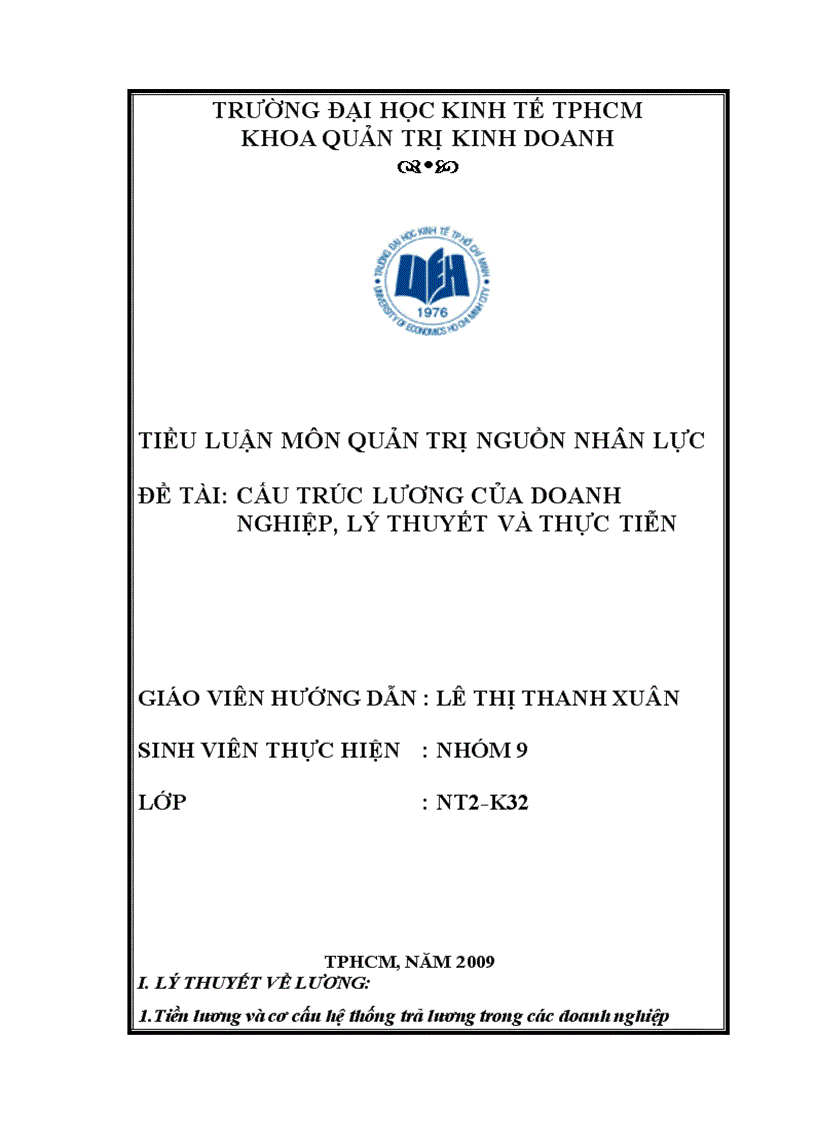 Cấu trúc lương của doanh nghiệp lý thuyết và thực tiễn