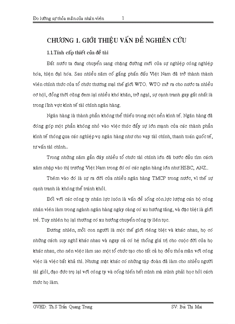 Cơ sở lý luận về sự thỏa mãn của nhân viên