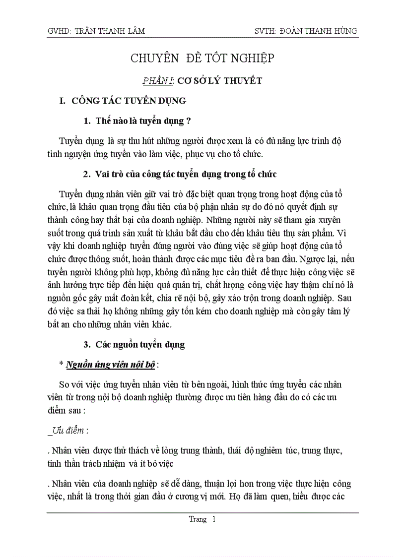 Giải pháp nhằm hoàn thiện công tác tuyển dụng và đào tạo nguồn nhân lực tại công ty ngọc tùng