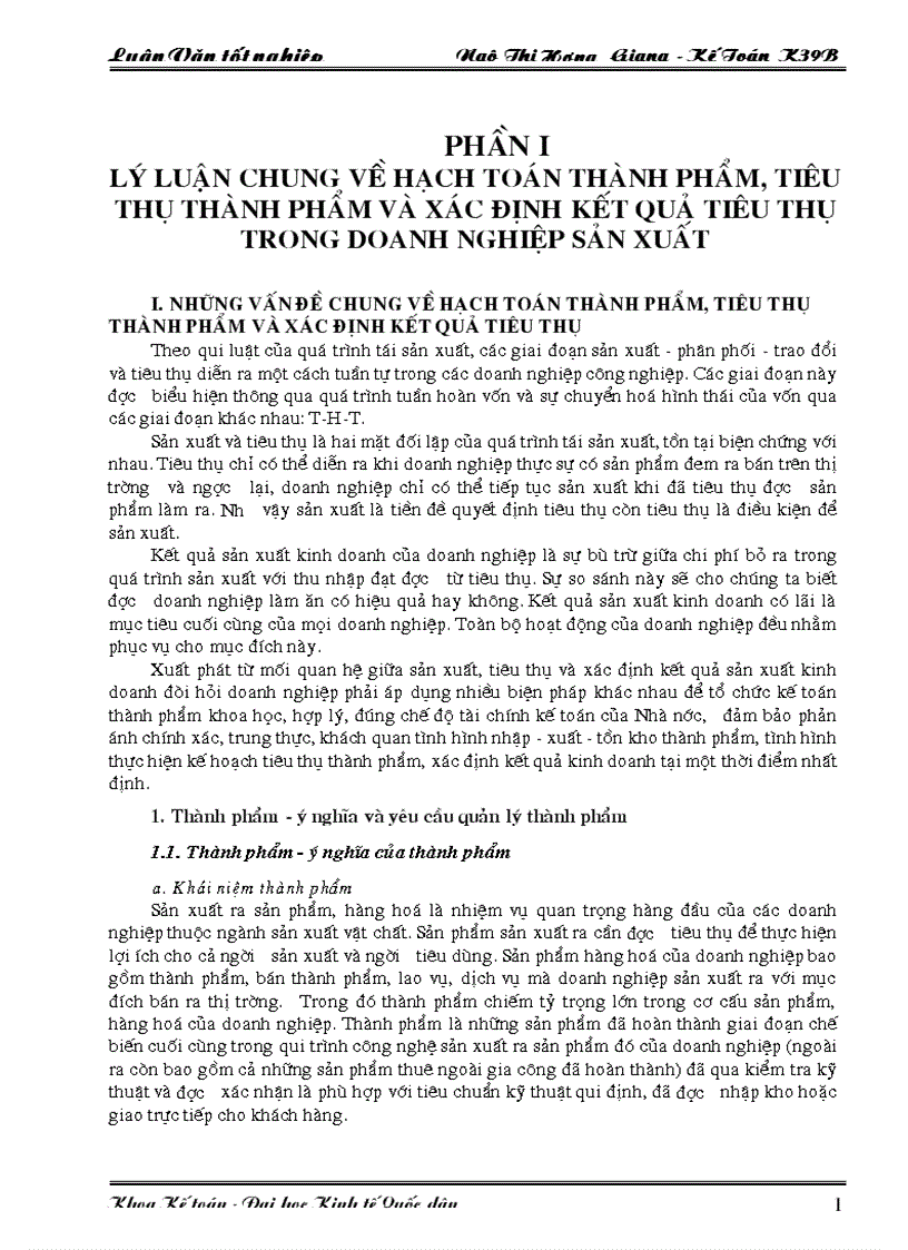 Thực trạng kế toán thành phẩm tiêu thụ thành Phẩm và xác định kết quả tiêu thụ tại công ty sứ thanh trì 1