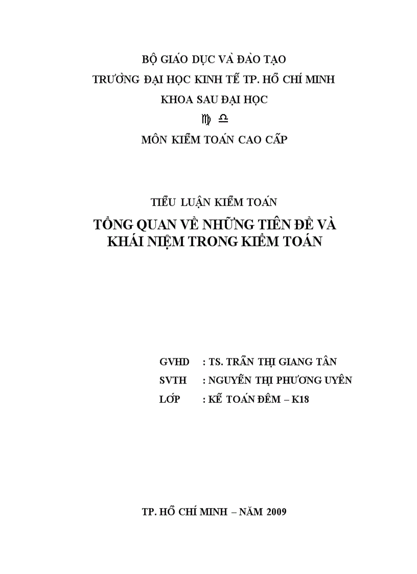 Tổng quan về những tiên đề và khái niệm trong kiểm toán 1