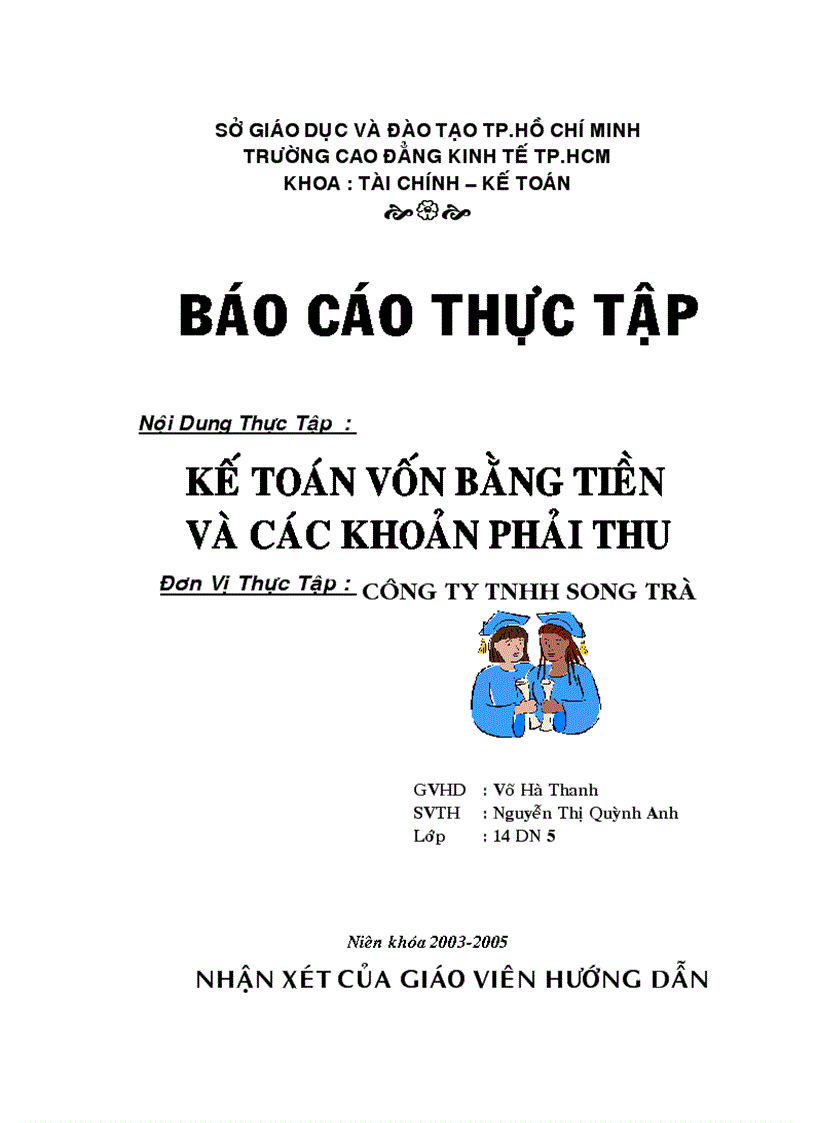 Kế toán vốn bằng tiền và các khoản phải thu tại công ty TNHH LONG TRÀ