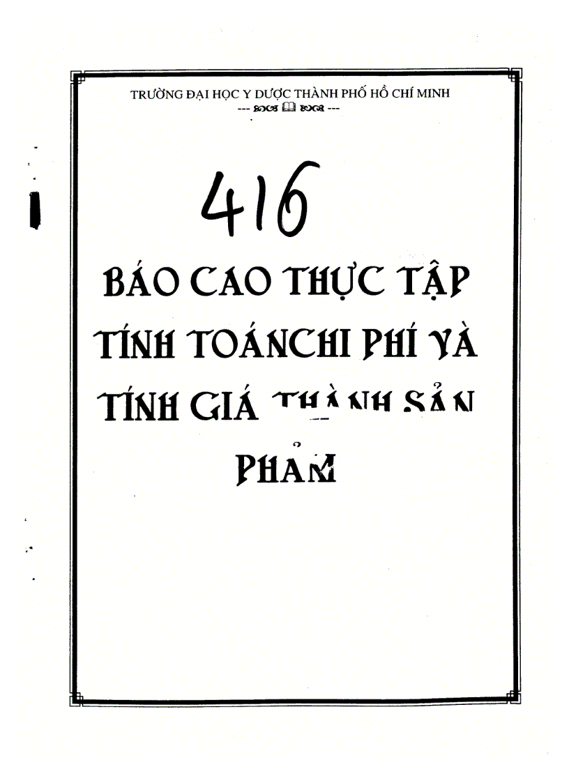 Tính chi phí và giá thành sản phẩm