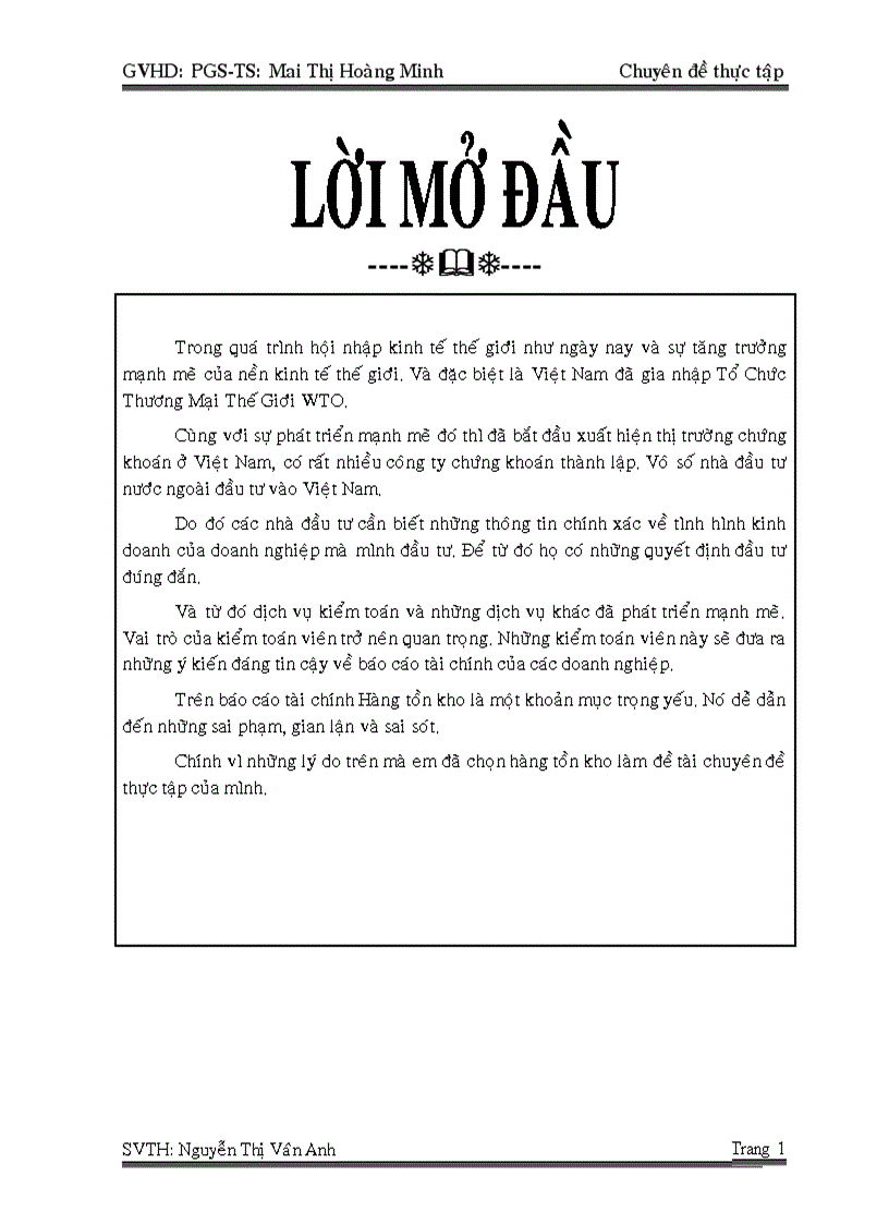 Quy trình kiểm toán thực tế hàng tồn kho của công ty tnhh kiểm toán quang minh cụ thể tại công ty A B