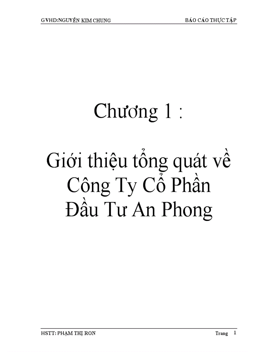 Các phần hành kế toán tại công ty An phong