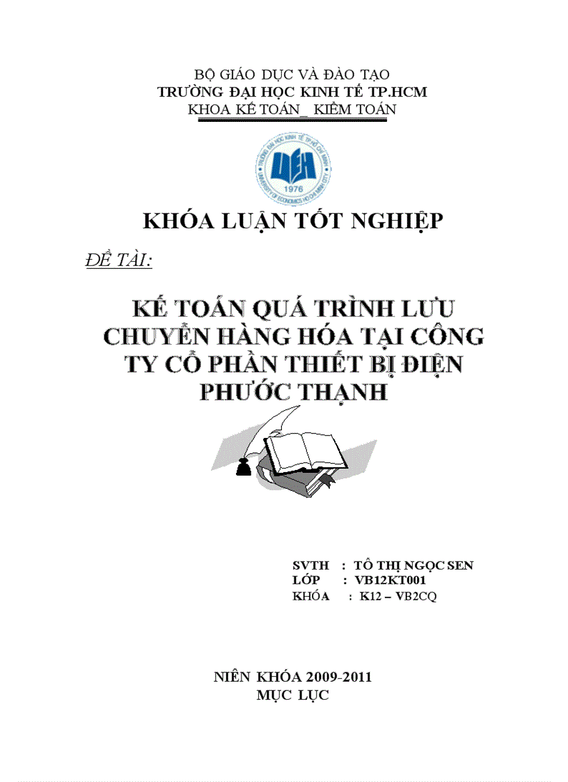 Kế toán quá trình lưu chuyển hàng hóa tại công ty cổ phần thiết bị điện PHƯỚC THẠNH 1