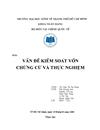 Vấn đề kiểm soát vốn chứng cứ và thực nghiệm