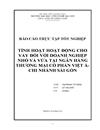 Tình hoạt hoạt động cho vay đối với doanh nghiệp nhỏ và vừa tại ngân hàng thương mại cổ phần việt á chi nhánh sài gòn 1