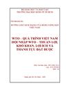 WTO quá trình Việt Nam hội nhập WTO thuận lợi khó khăn lợi ích và thành tựu đạt được