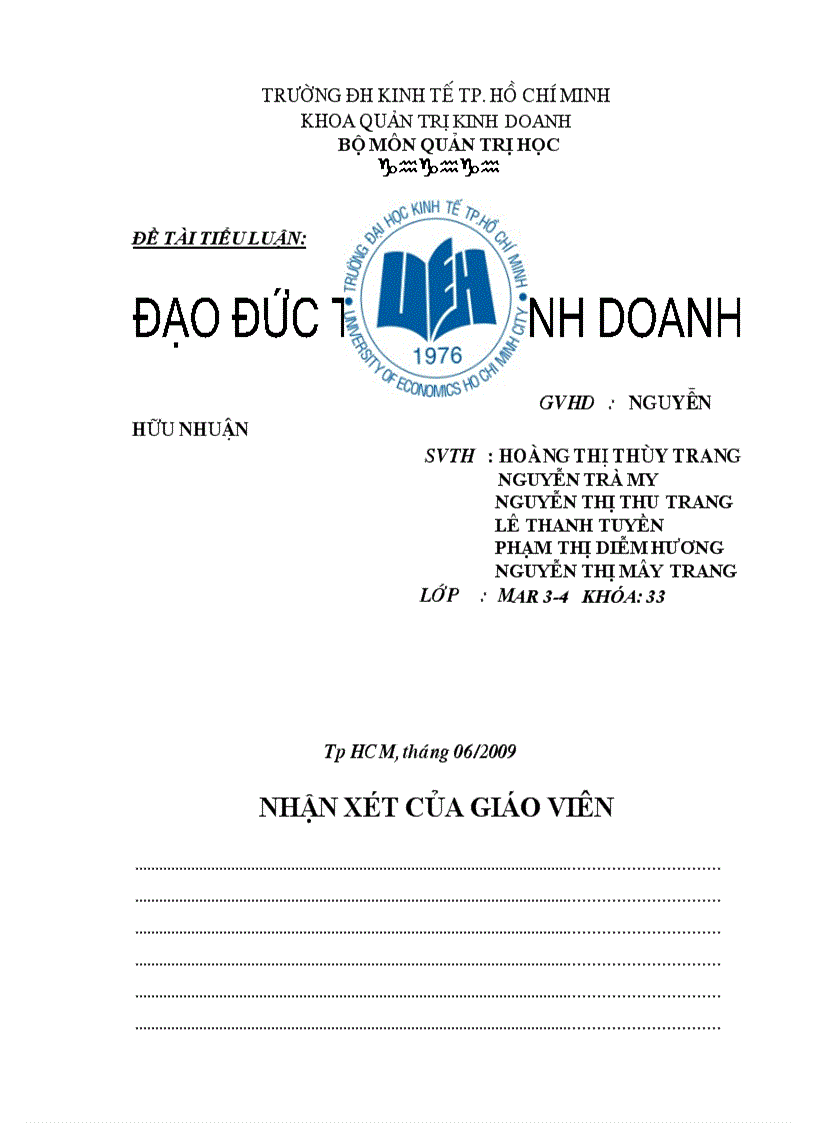 Đạo đức trong doanh nghiệp 1