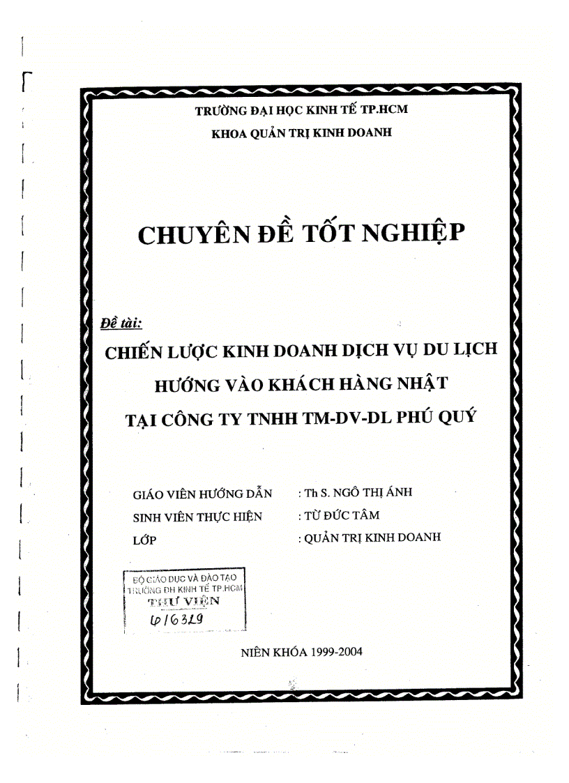 Chiến lược kinh doanh DVDL hướng vào khách hạng nhất tại công ty TNHHTMDVDL Phú Quý