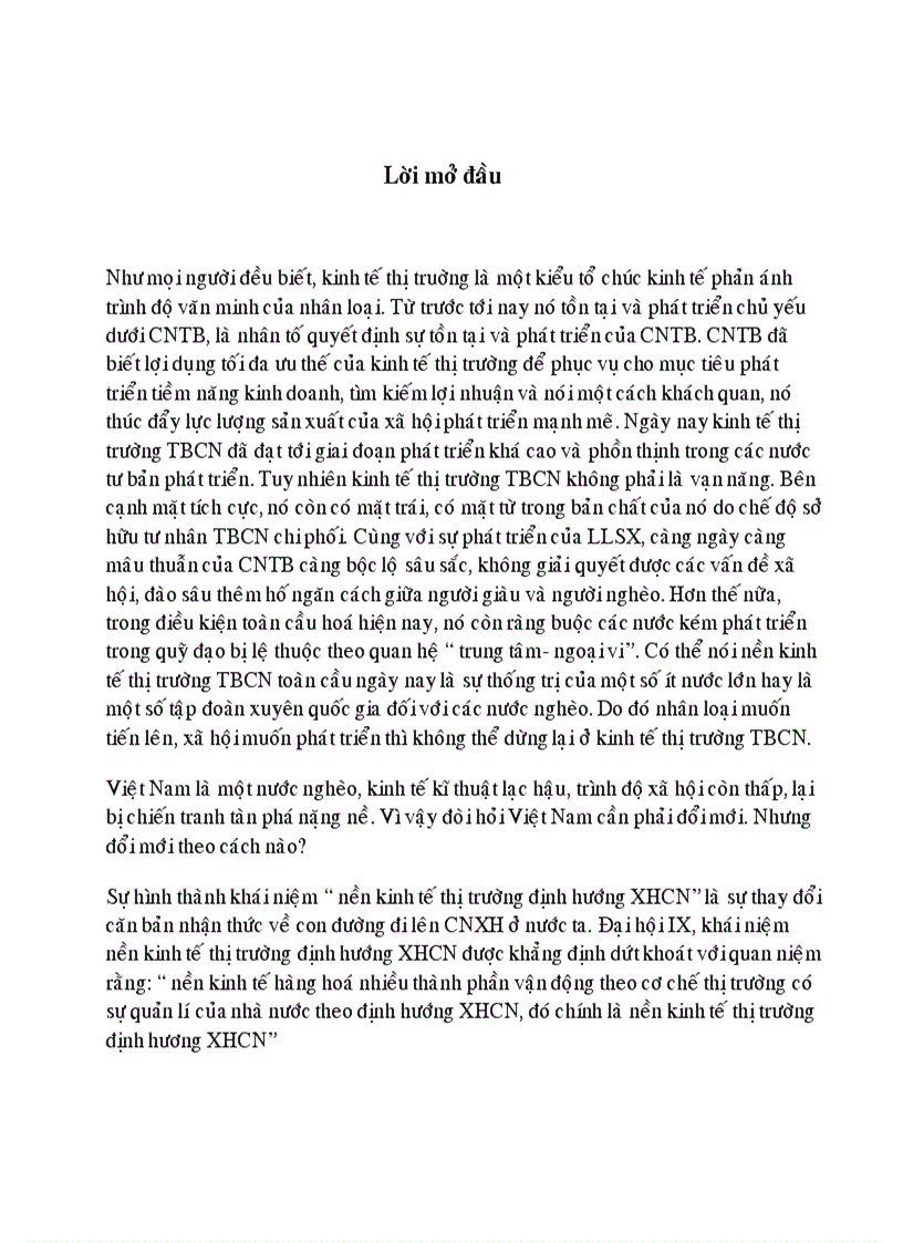 Các giai đoạn hình thành nền kinh tế thị truờng ở Việt Nam