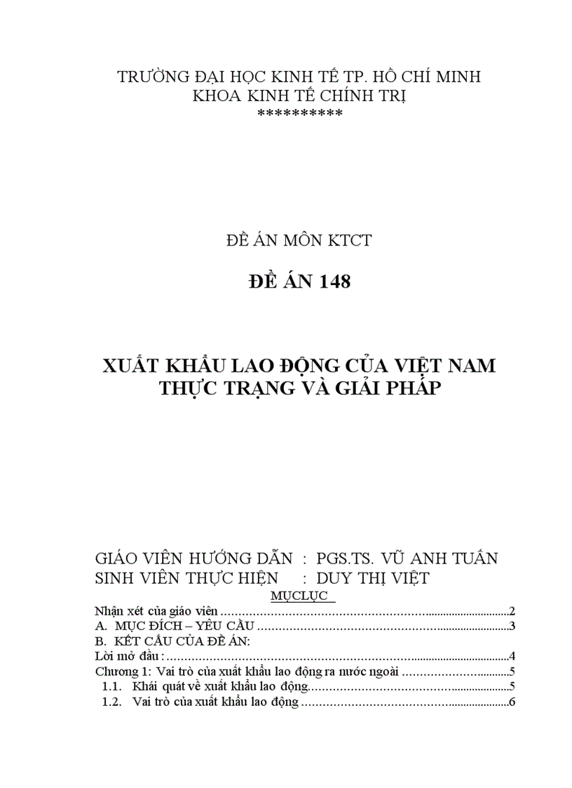 Xuất khẩu lao động của việt nam thực trạng và giải pháp 1