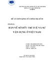 Bàn về sở hữu trí tuệ và sự vận dụng ở VIỆT NAM