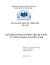 Giải pháp tăng cường thu hút đầu tư nước ngoài tại việt nam