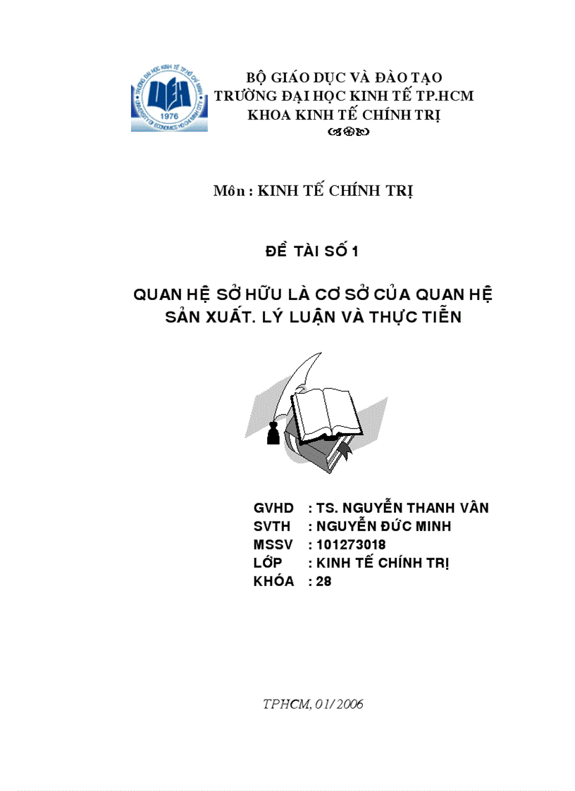 Quan hệ sở hữu là cơ sở của quan hệ sản xuất lý luận và thực tiễn 1