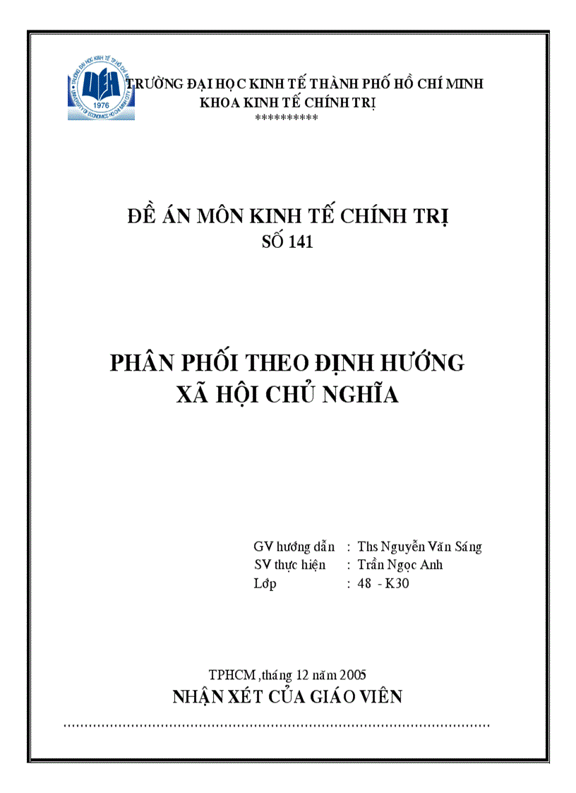 Phân phối theo định hướng xã hội chủ nghĩa