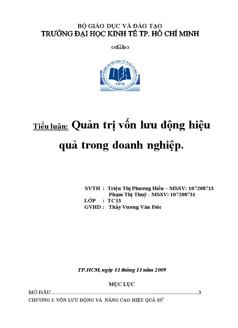 Quản trị vốn lưu động hiệu quả trong doanh nghiệp