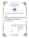 Phân Tích môi trường hoạt động của các công ty đa quốc gia tại Việt Nam