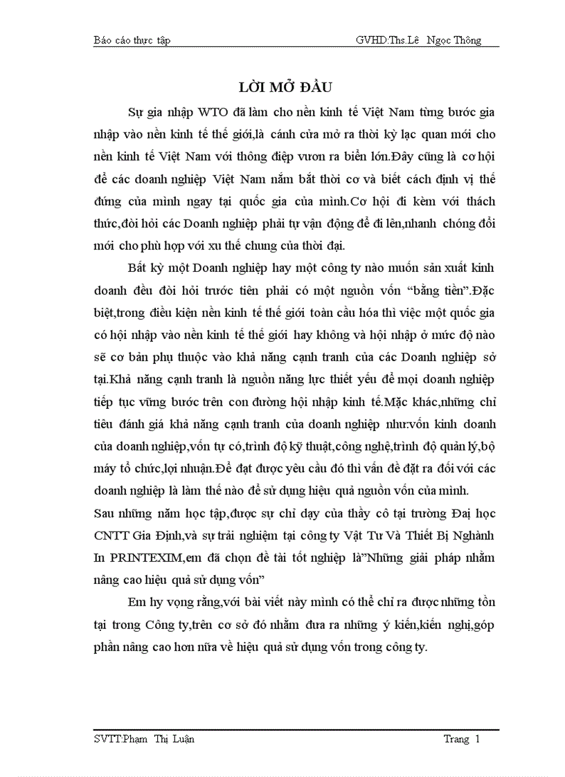 Những giải pháp nhằm nâng cao hiệu quả sử dụng vốn