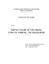 Những vấn đề về vốn trong công ty TNHH THANH BÌNH