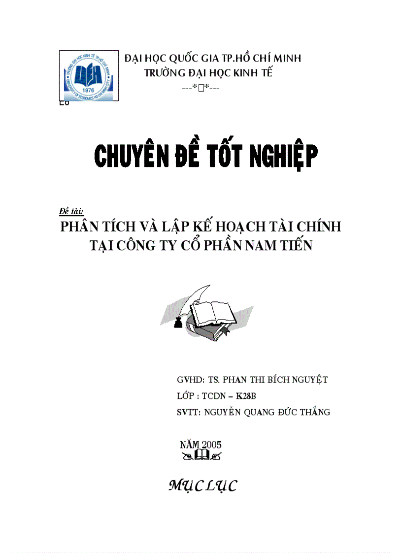 Phân tích và lập kế hoạch tài chính tại công ty cổ phần nam tiến