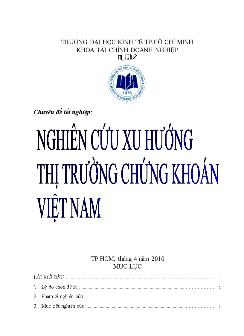 Nghiên cứu xu hướng thị trường chứng khoán VN