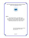 Giải pháp nâng cao hiệu quả sử dụng vốn lưu động tại Công ty TNHH một thành viên thương mại thời trang dệt may Việt Nam