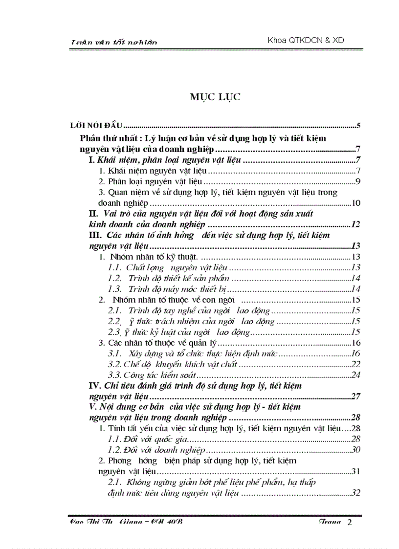 Phân tích thực trạng sử dụng hợp lý và tiết kiệm nguyên vật liệu tại Công ty cổ phần đầu tư xây dựng và sản xuất vật liệu Nam Thắng
