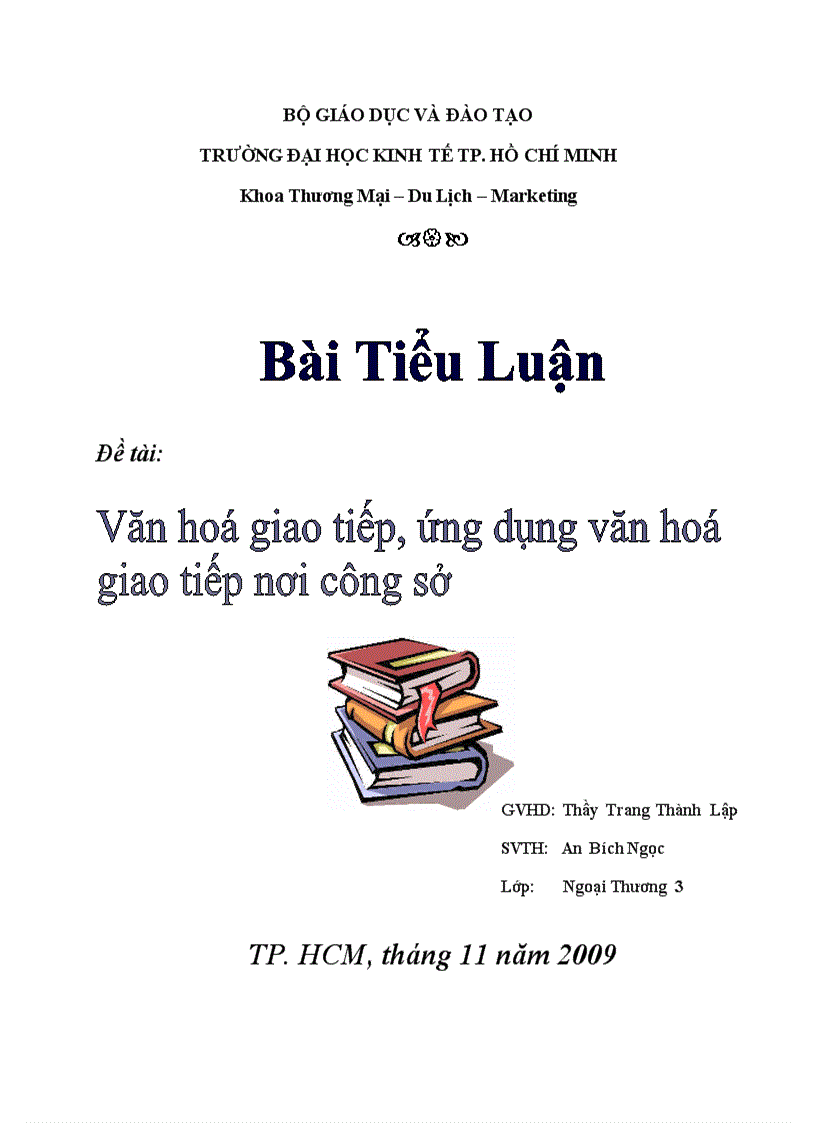 Văn hoá giao tiếp ứng dụng văn hoá giao tiếp nơi công sở
