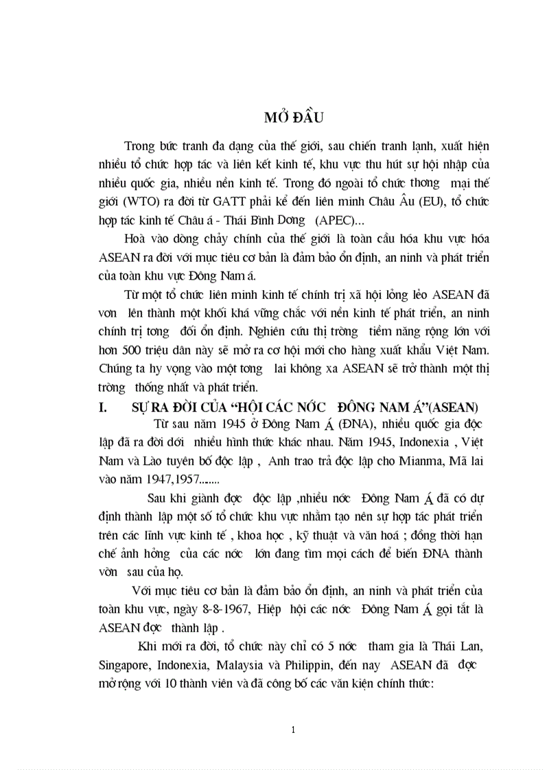 Sự phát triển của ASEAN 1