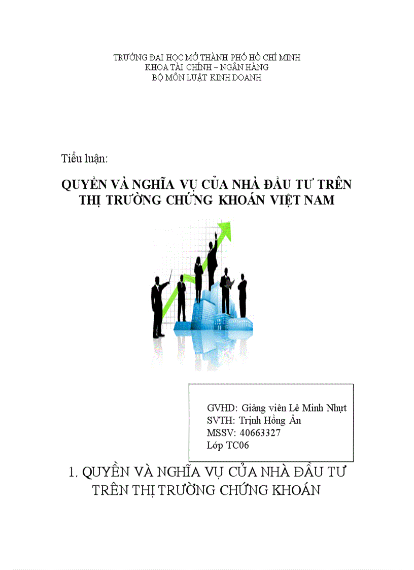 Quyền và nghĩa vụ của nhà đầu tư trên thị trường chứng khoán Việt Nam