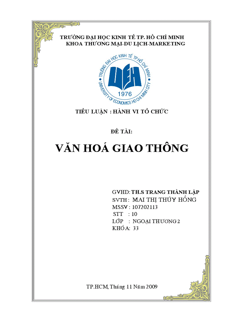 Văn hoá giao thông