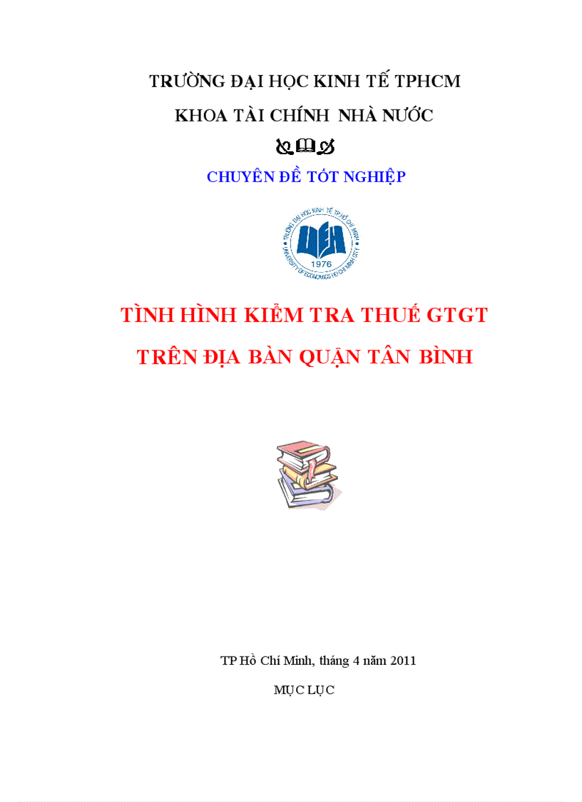 Tình hình kiểm tra thuế gtgt treân địa bàn quận tân bình