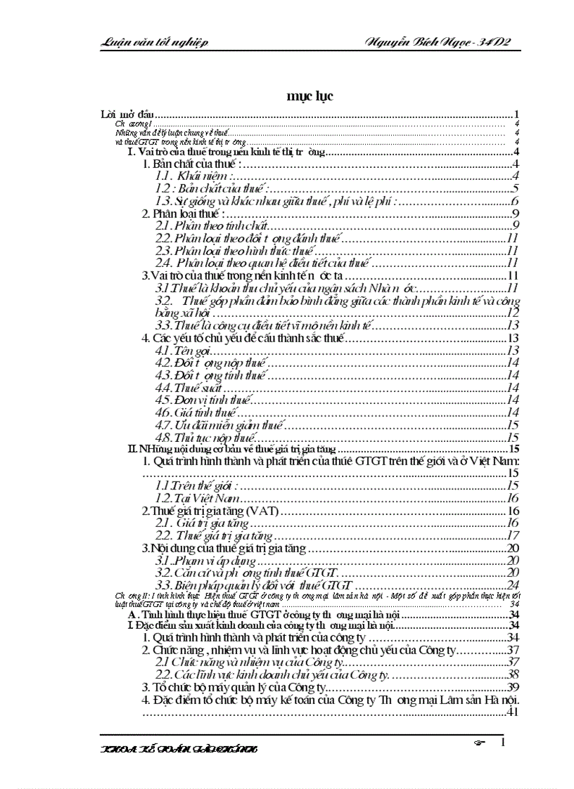 Tình hình thực Hiện thuế GTGT ở công ty thương mại lâm sản hà nội Một số đề xuất góp phần thực hiện tốt luật thuế GTGT tại công ty và chế độ thuế ở việt nam
