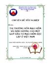 Thị trường vốn mạo hiểm và định hướng cho một quỹ đầu tư mạo hiểm độc lập tại VN