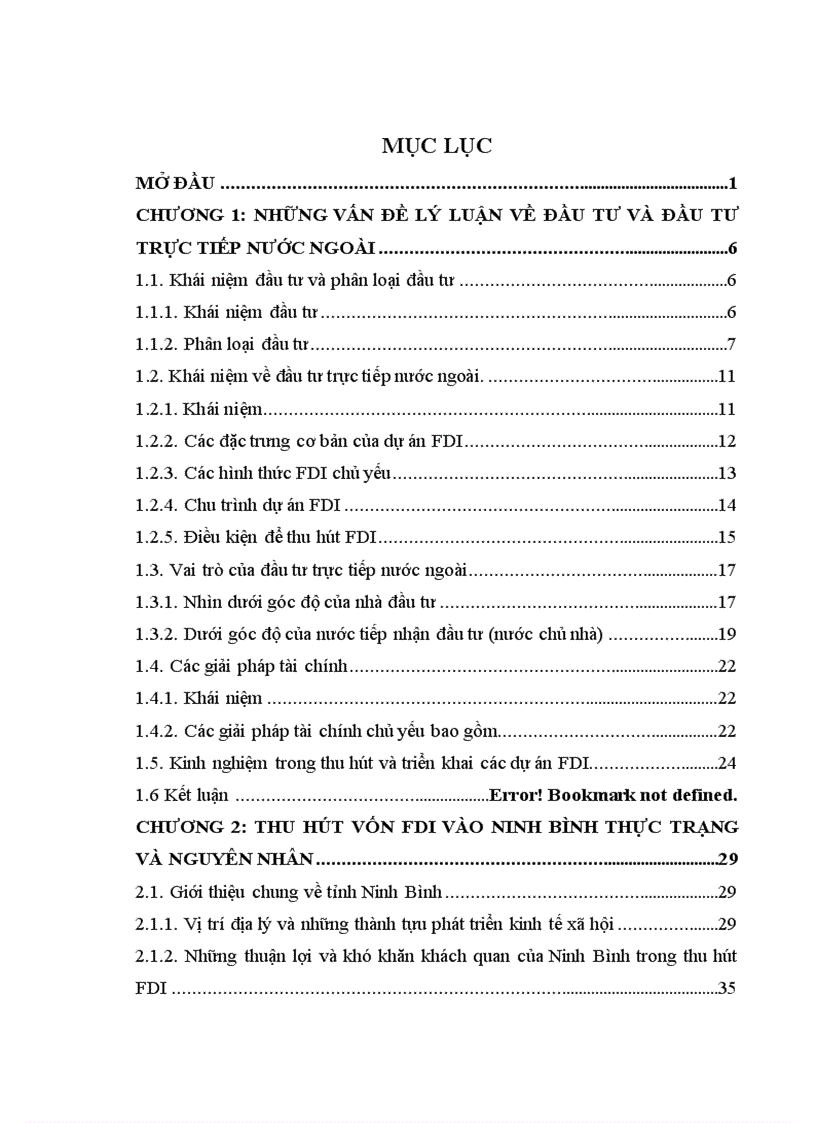 Thu hút vốn FDI vào Ninh Bình thực trạng và nguyên nhân 1