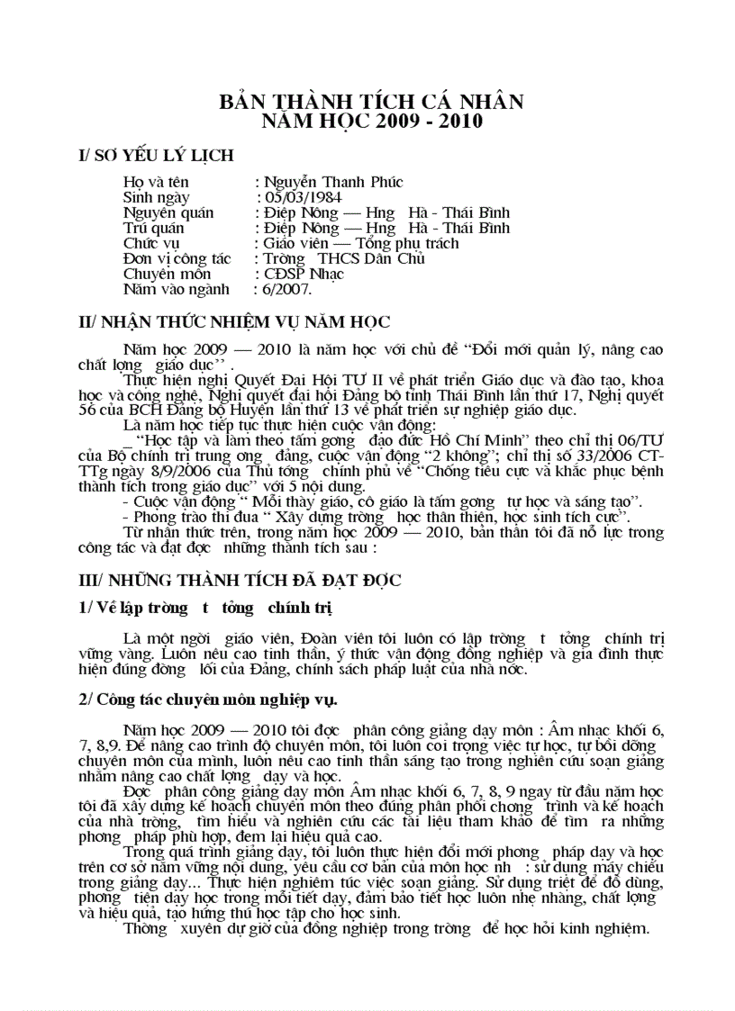 Ban thanh tich ca nhan nam hoc 2009 2010 1