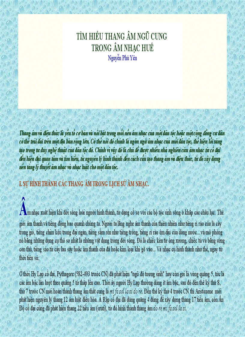 Tìm hiểu thang âm ngũ cung trong âm nhạc huế