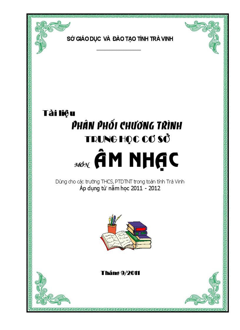 Ppct môn âm nhạc sgd trà vinh 2011 2012